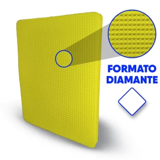 Placa de Borracha 85/15 para Fazer Chinelos – Cor Amarela