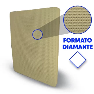 Placa de Borracha 85/15 para Fazer Chinelos – Cor Bege