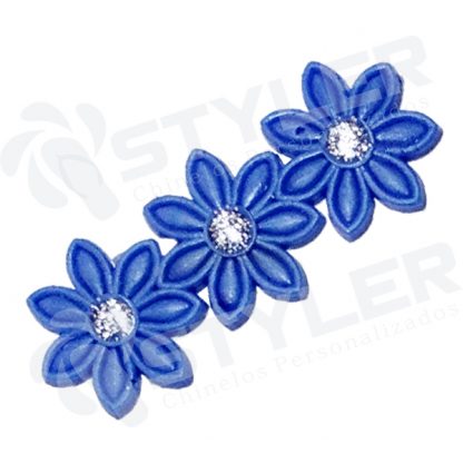ETIQUETA EMBORRACHADA TRIO DE ROSAS - AZUL ROYAL
