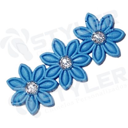ETIQUETA EMBORRACHADA TRIO DE ROSAS - AZUL BEBÊ