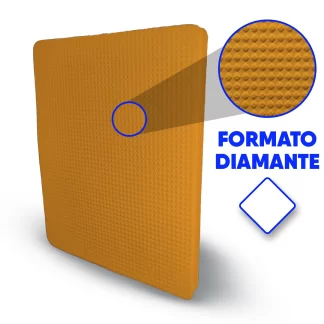 Placa de Borracha 85/15 para Fazer Chinelos – Cor Laranja