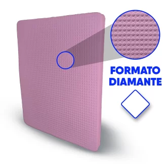 Placa de Borracha 85/15 para Fazer Chinelos – Cor Rosa Claro