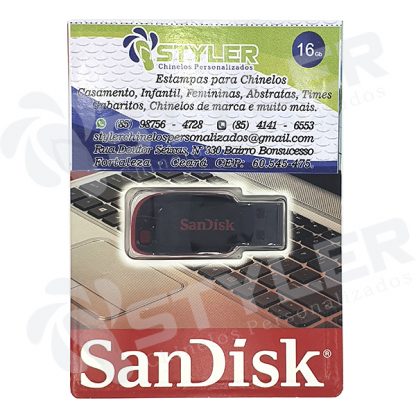 Pen Drive Com Estampas Para Chinelos 16 GB