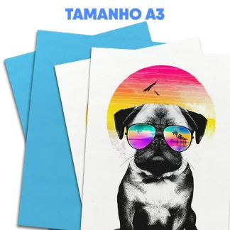 Papel Sublimático Fundo Azul Tamanho A3 – 100 Folhas