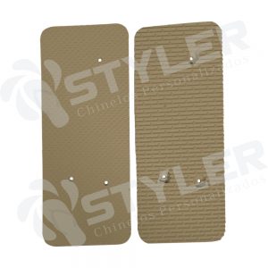 Chinelo Quadrado Para Transfer 100% Bege