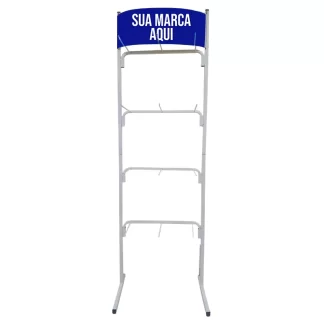 Expositor Médio para Chinelos com 3 Ganchos – Capacidade 60 a 80 Pares